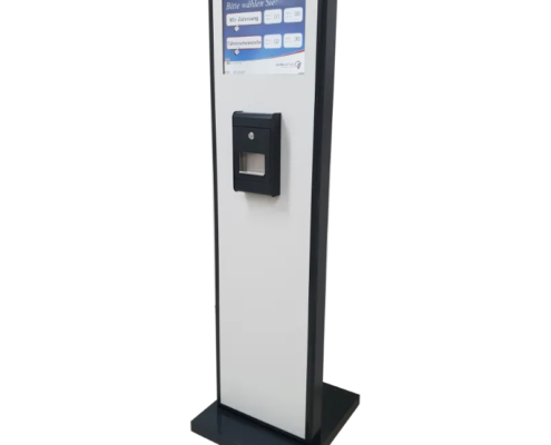 Markenausgabe_Stele_15 Touch Ticketdrucker 15" Stele